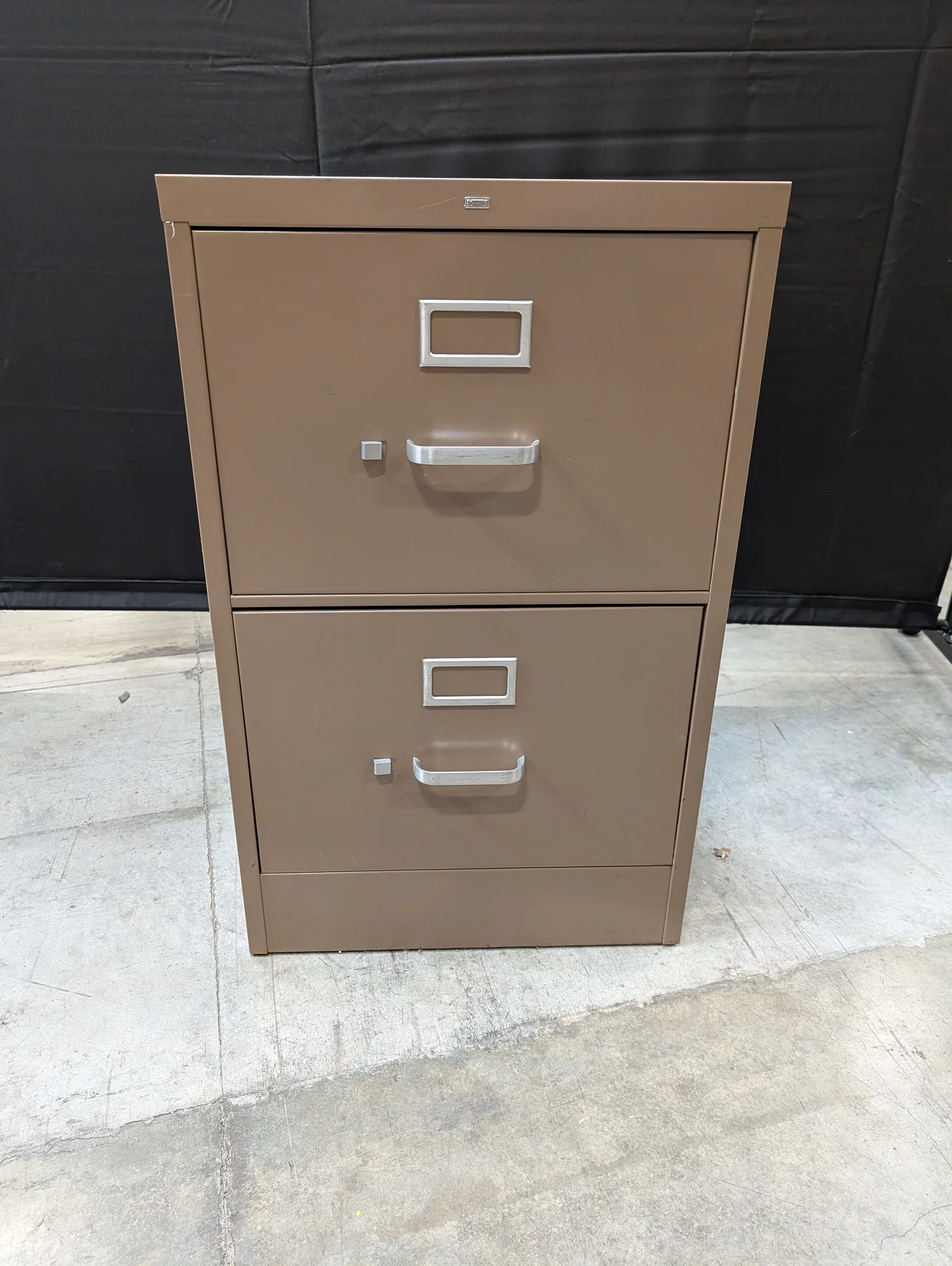 HON Two-Drawer Metal Filing Cabinet - Taupe Office Storage