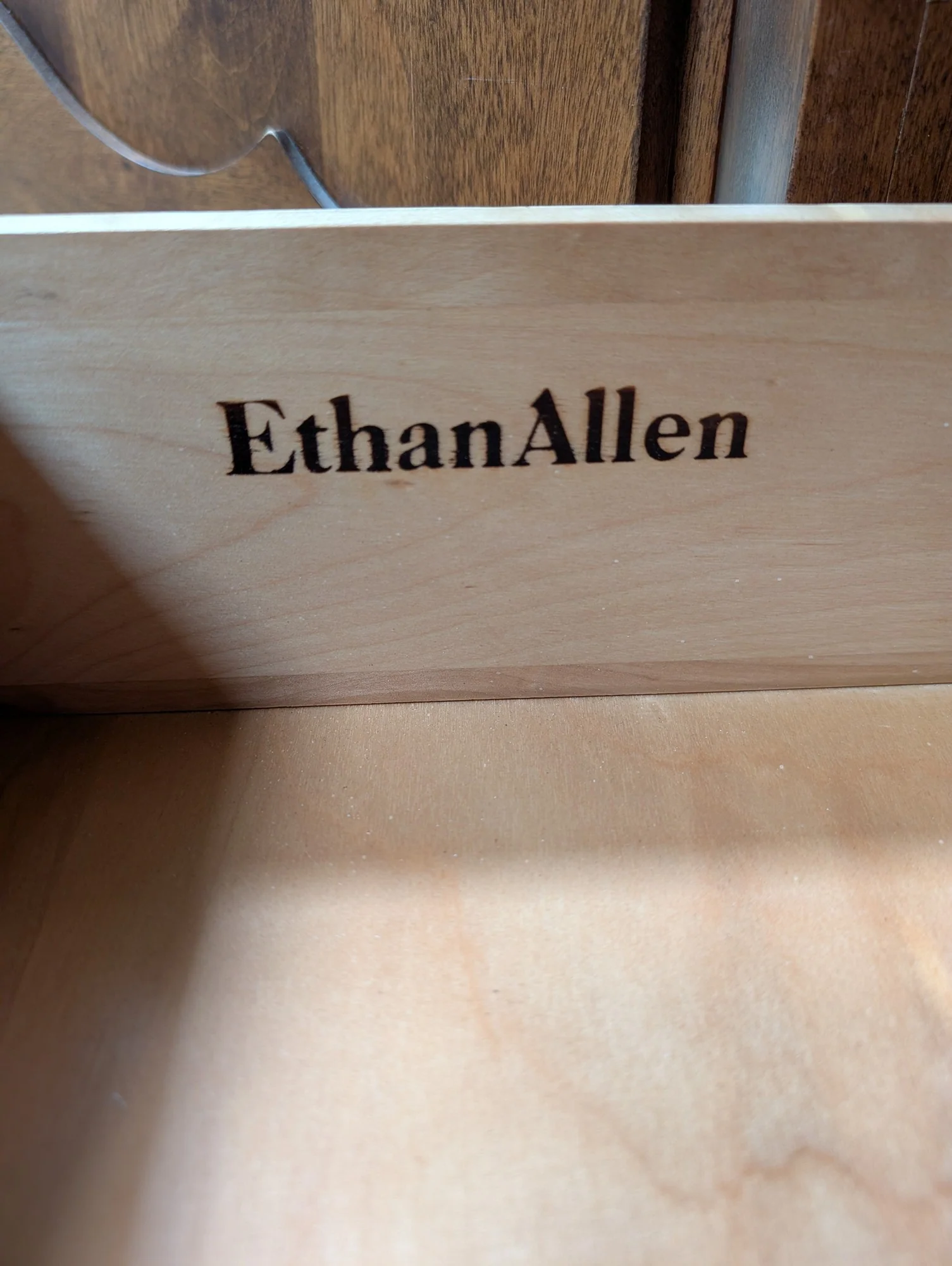 Ethan Allen Solid Wood French Country Armoire / Wardrobe / Dresser – Excellent Condition - Image 3