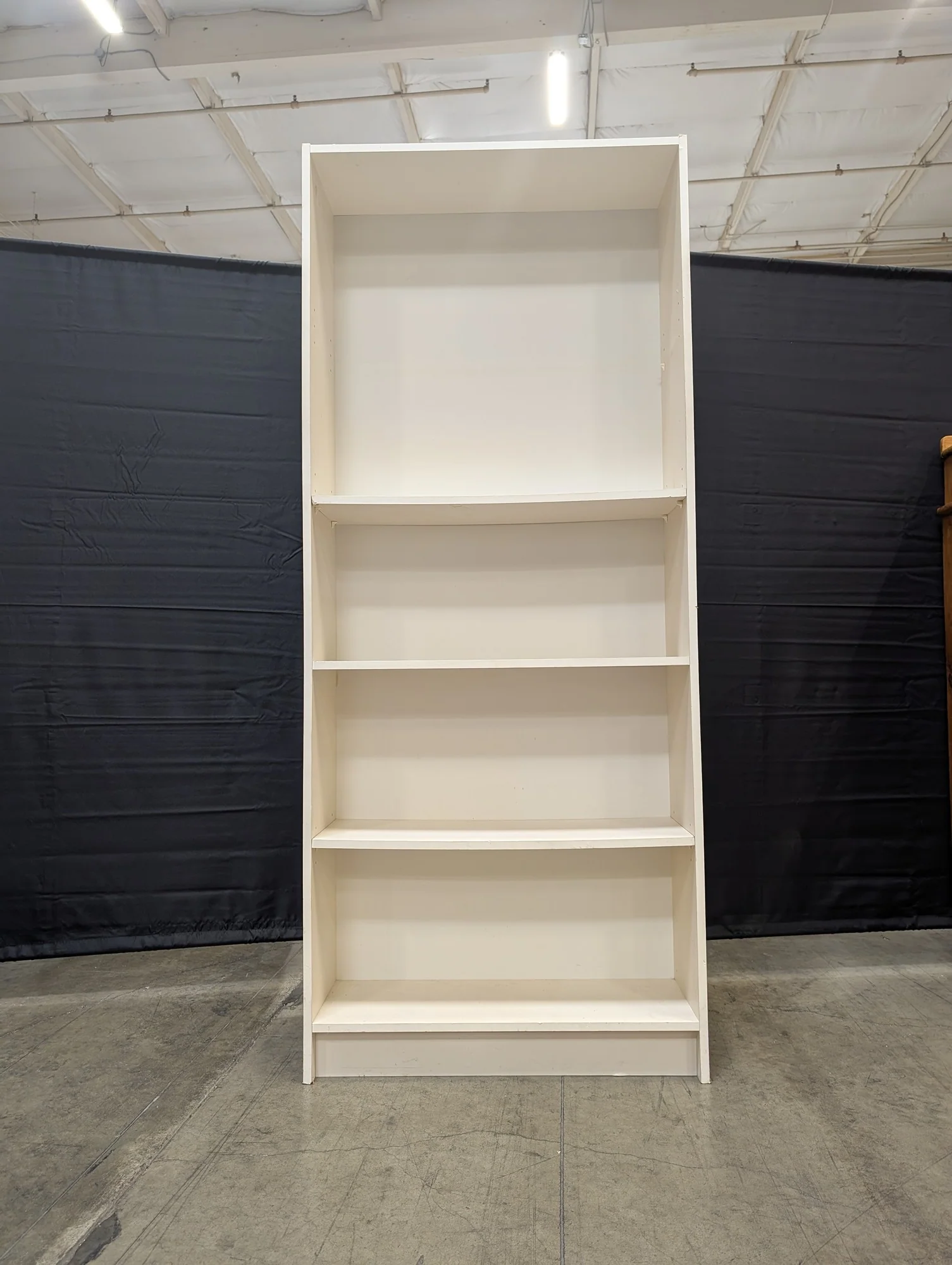 Used White Bookcase with Missing shelf - Image 2