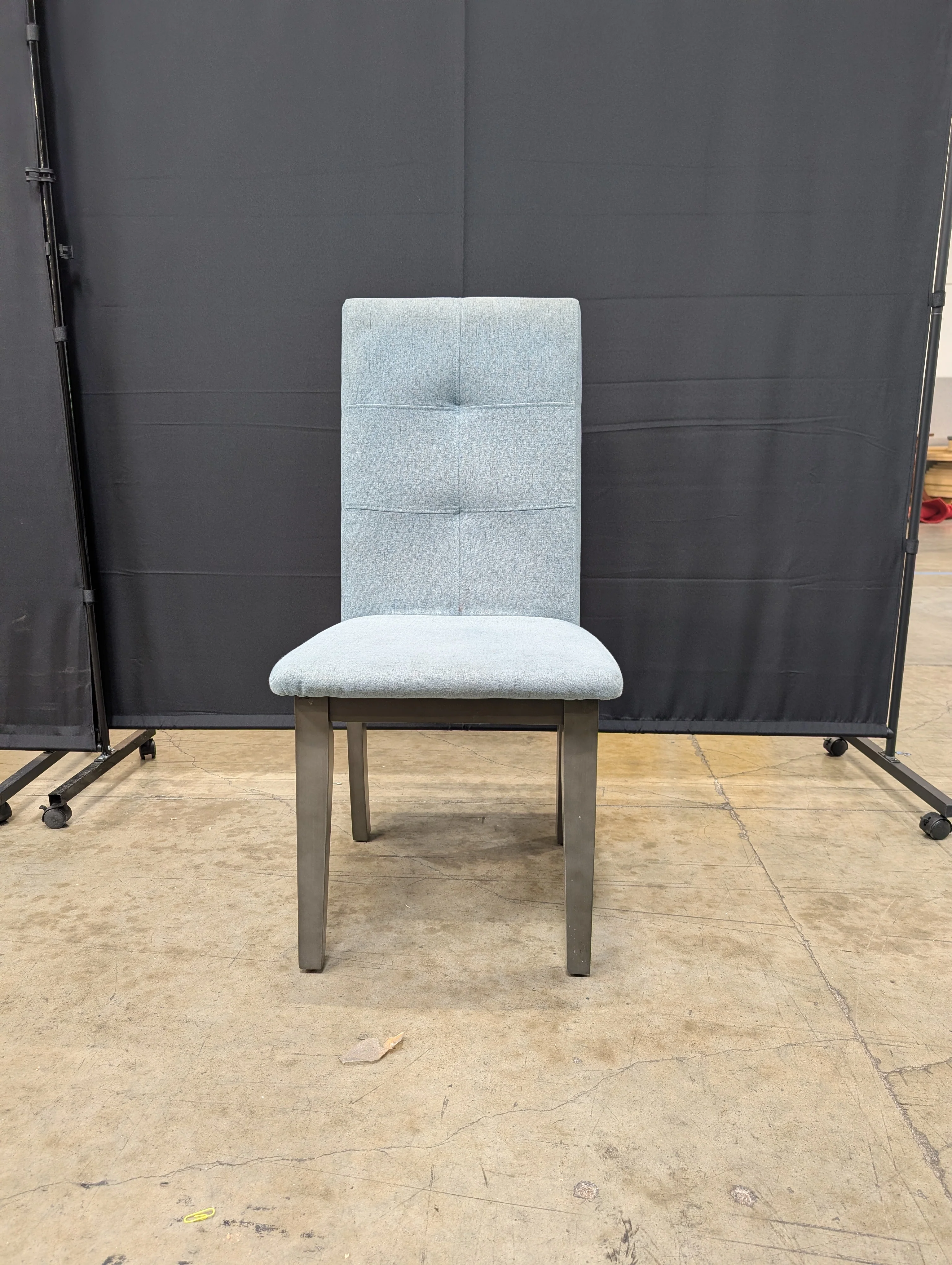 USED** Upholstered High-Back Dining Chair with Tufted Design