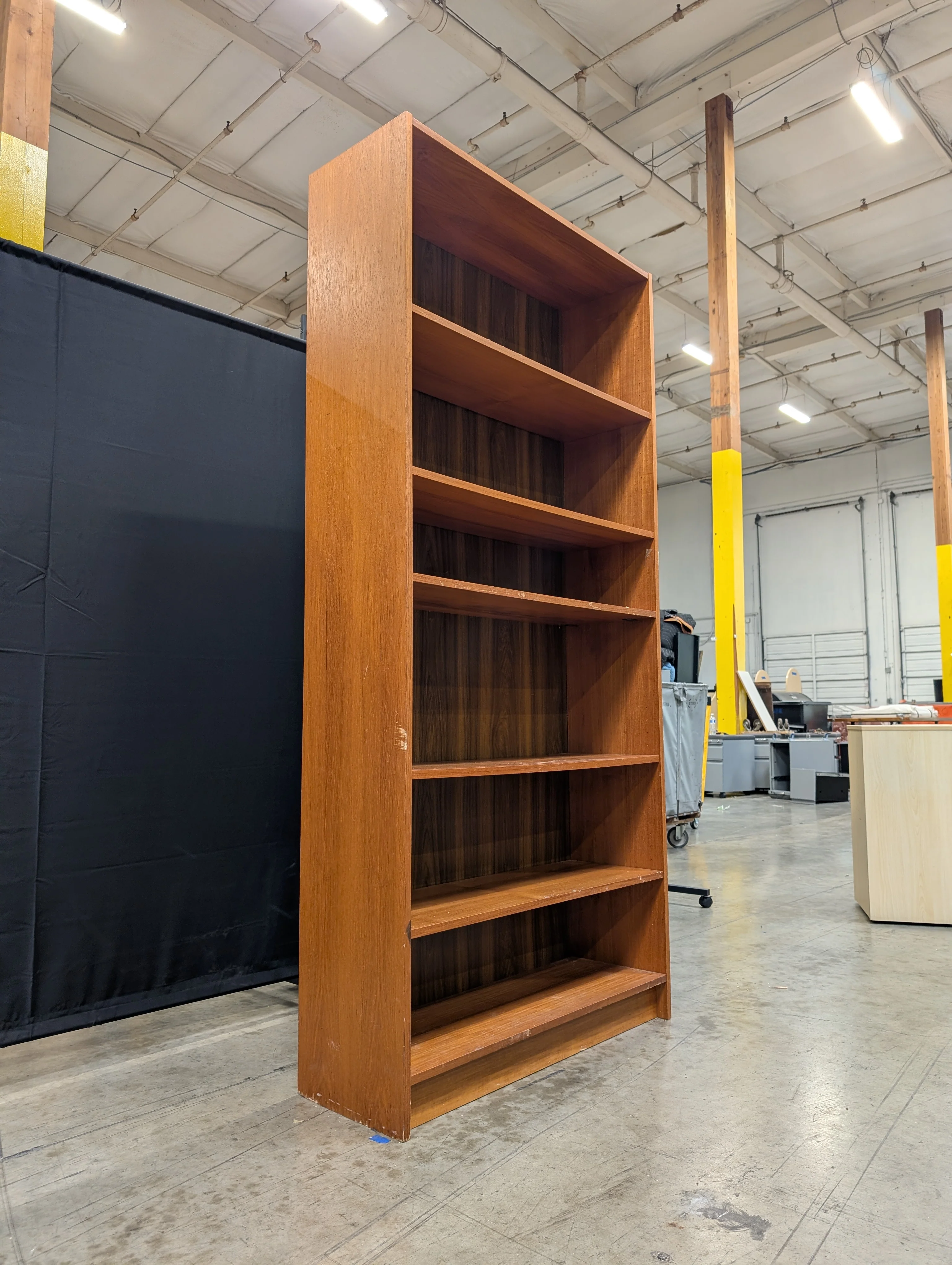 Five-Tier Freestanding Wooden Bookcase - Image 4