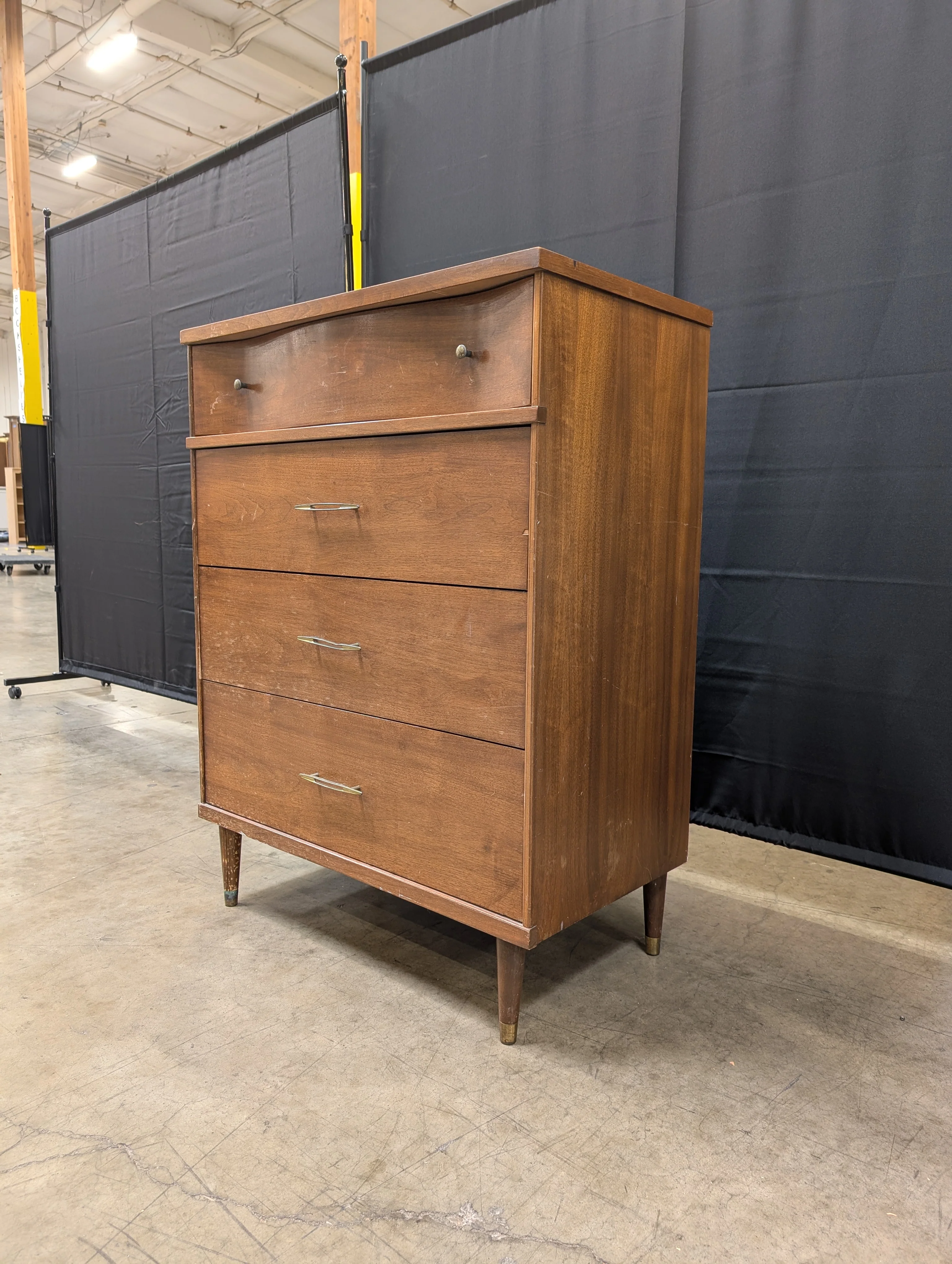 Harmony House Modern Wood Four-Drawer Chest with Tapered Legs - Image 5