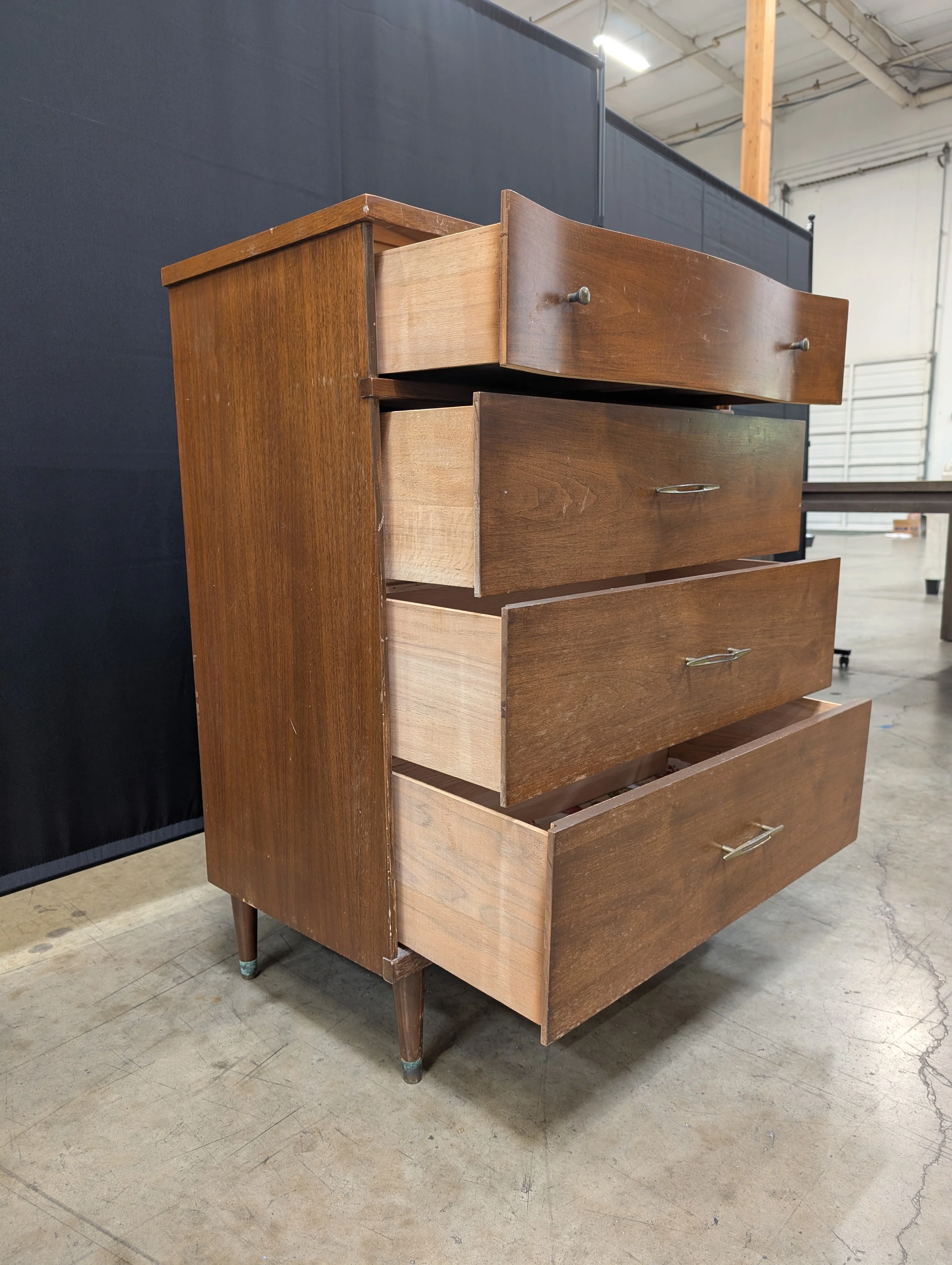 Harmony House Modern Wood Four-Drawer Chest with Tapered Legs - Image 9