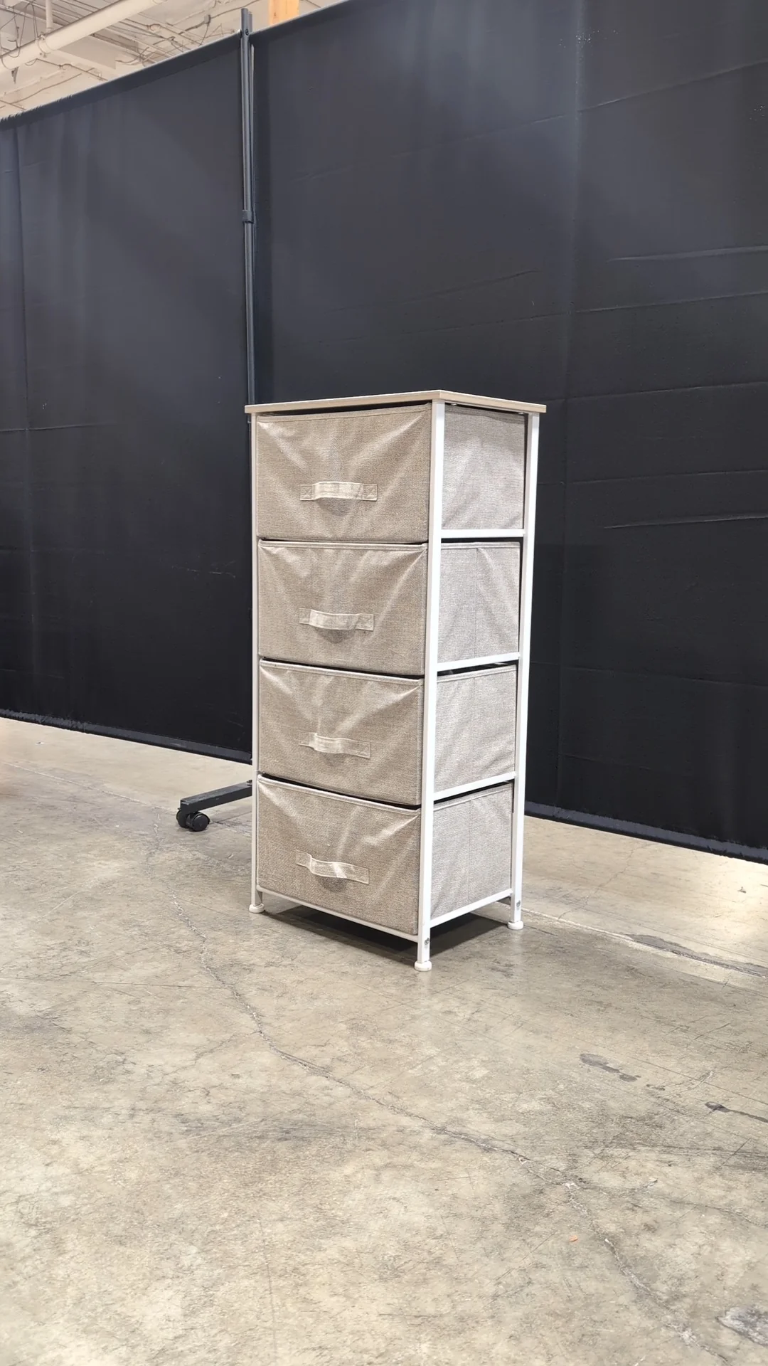 Four-Drawer Fabric Storage Organizer with Metal Frame - Image 3
