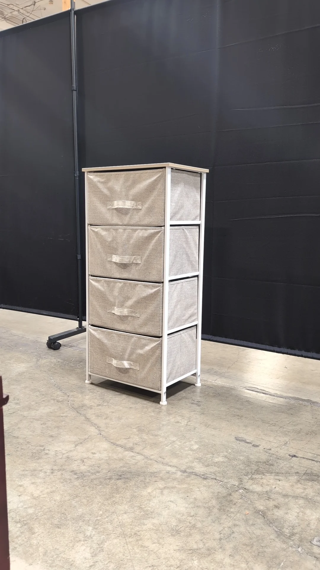 Four-Drawer Fabric Storage Organizer with Metal Frame - Image 4