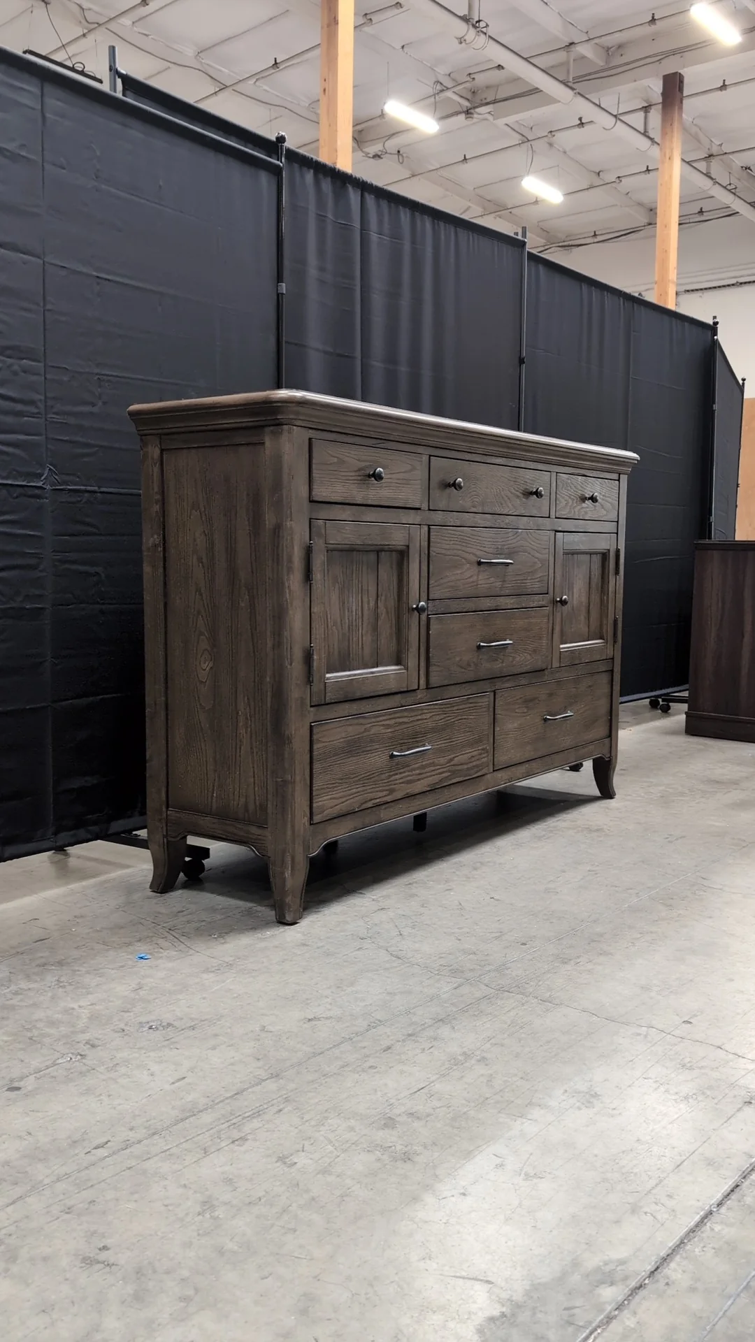 Spacious Dark Wood Magnussen Home Dresser with Varied Storage - Image 3