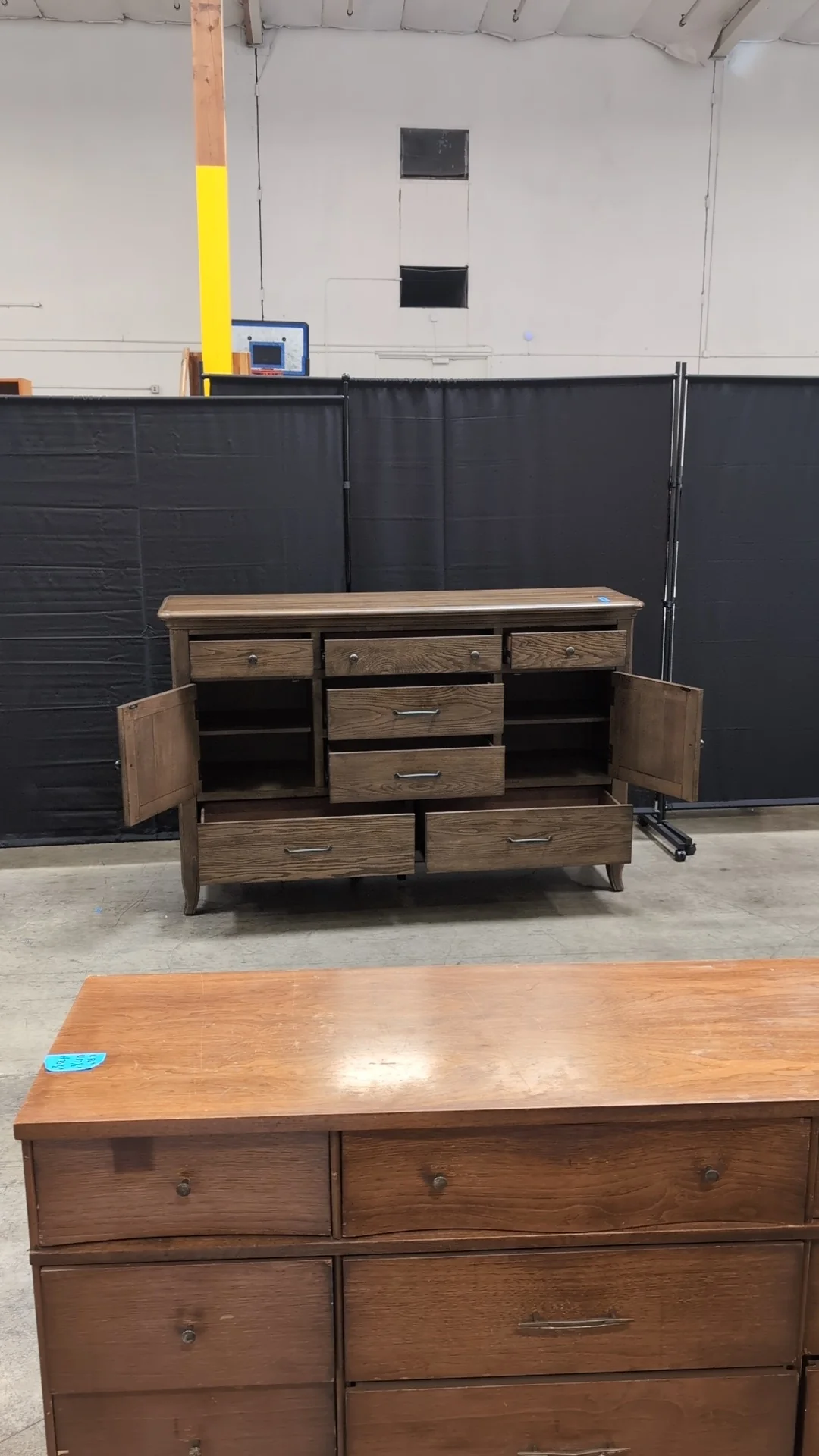 Spacious Dark Wood Magnussen Home Dresser with Varied Storage - Image 5