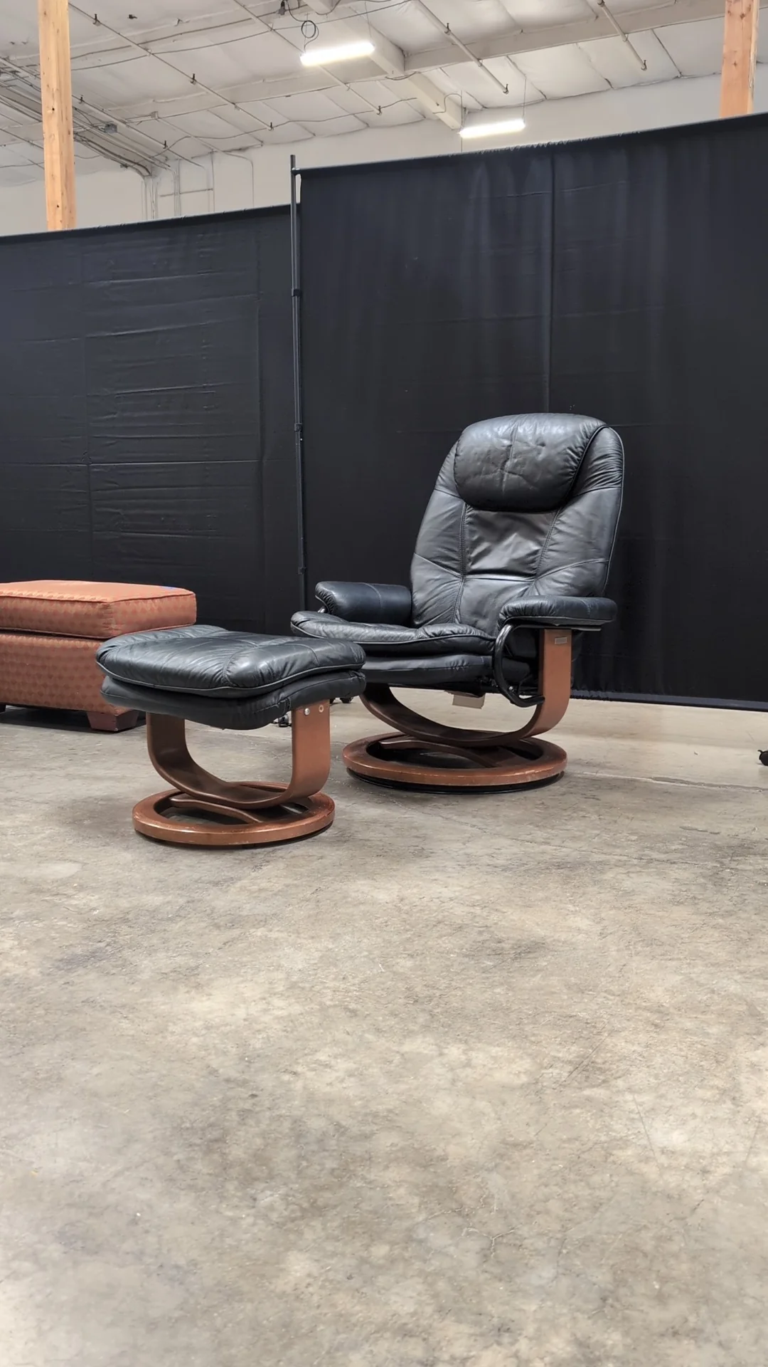 Black PALLISER Chair and Ottoman - Image 12