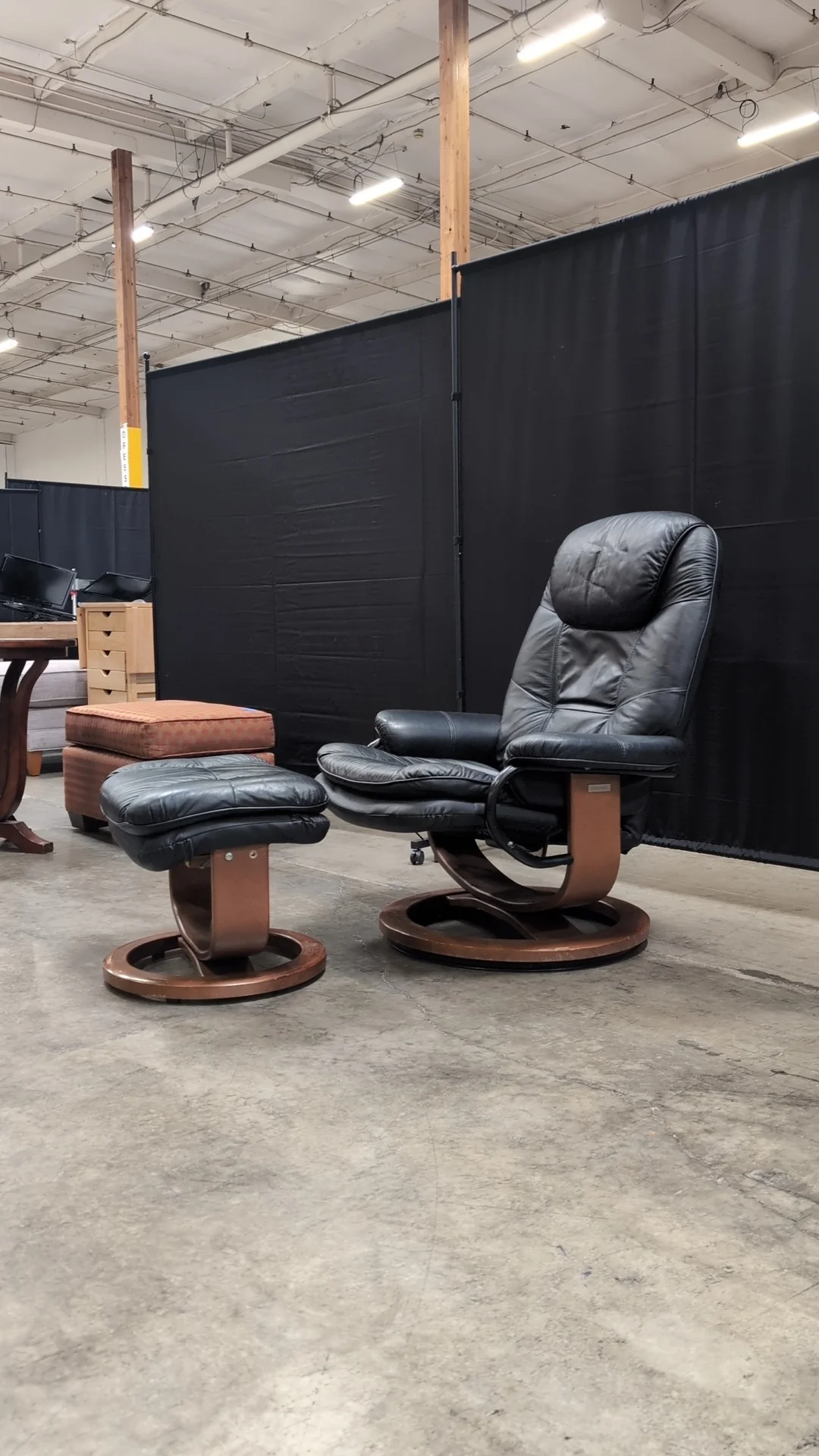Black PALLISER Chair and Ottoman - Image 14