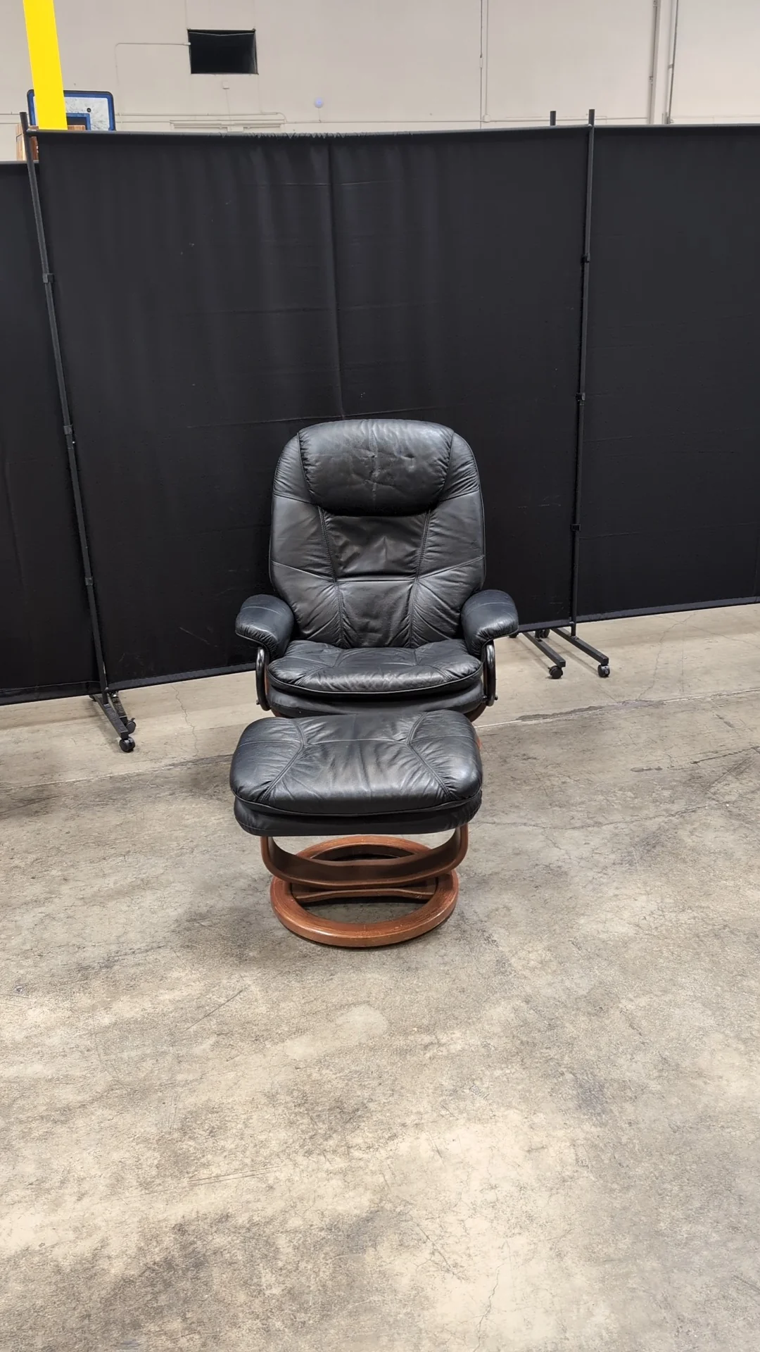 Black PALLISER Chair and Ottoman - Image 7