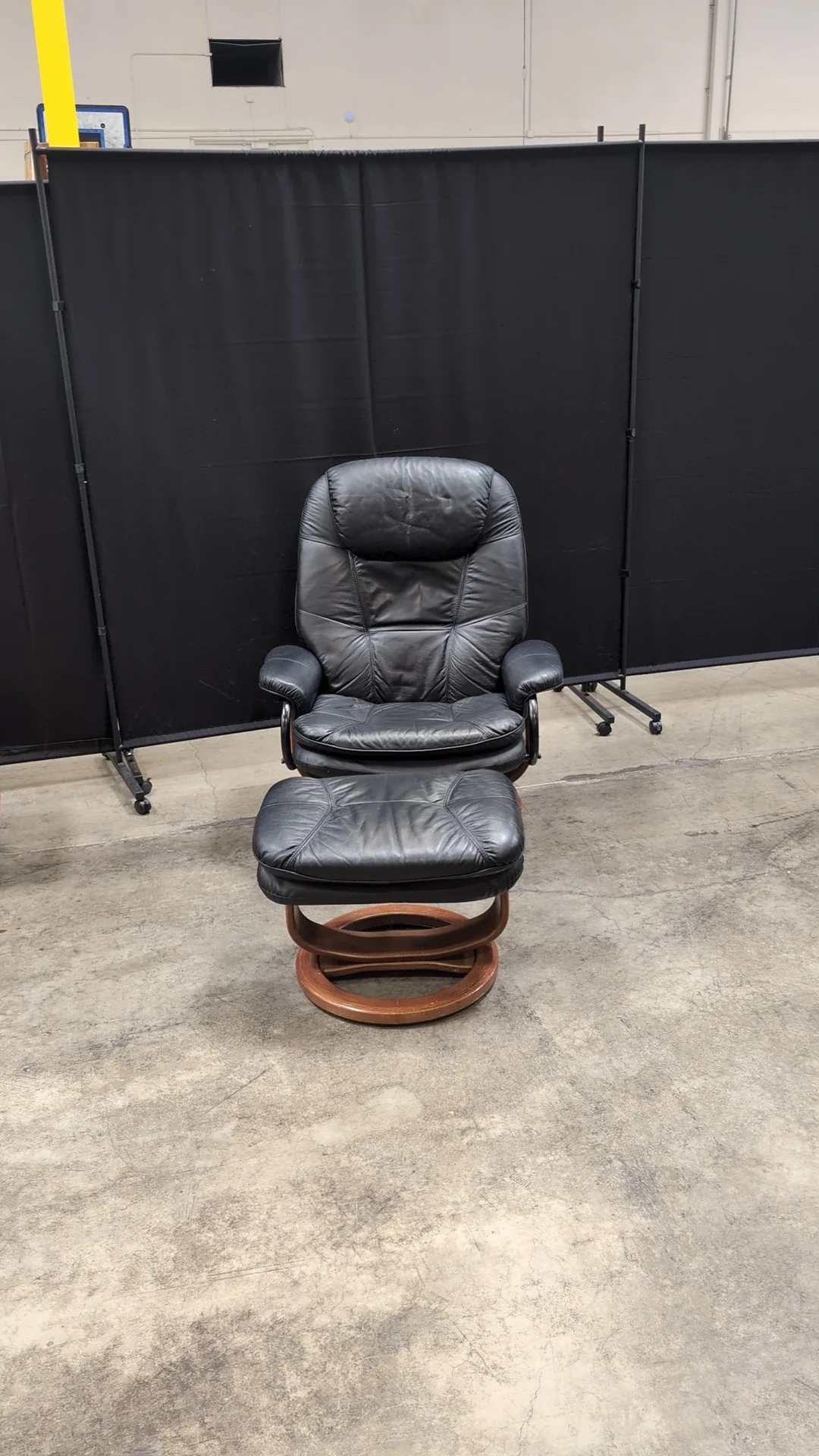 Black PALLISER Chair and Ottoman - Image 8
