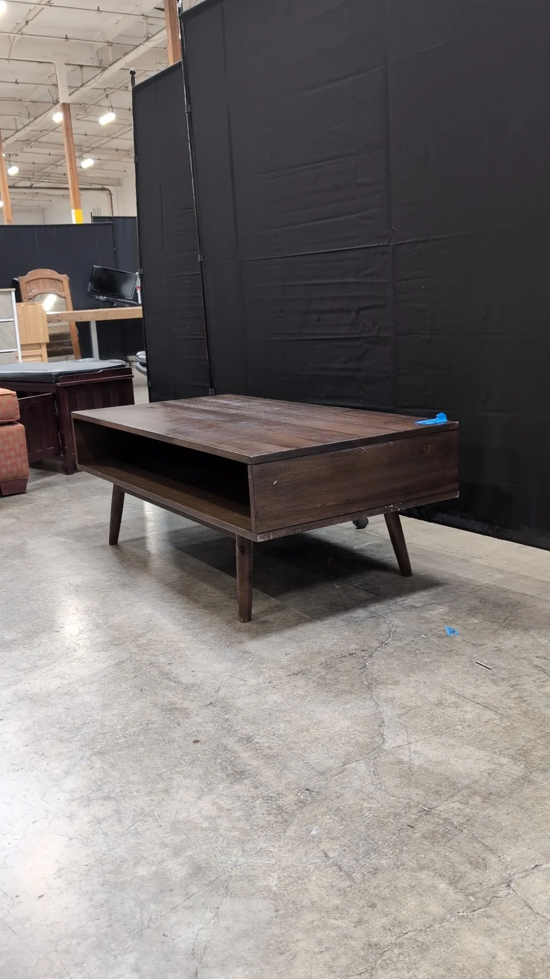 Modern Dark Brown Rectangular Coffee Table - Image 11