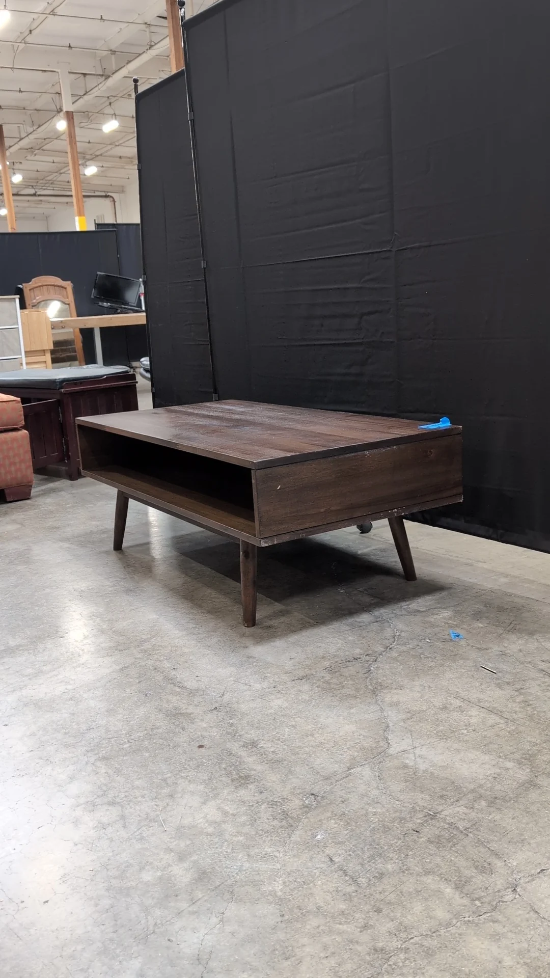 Modern Dark Brown Rectangular Coffee Table - Image 12