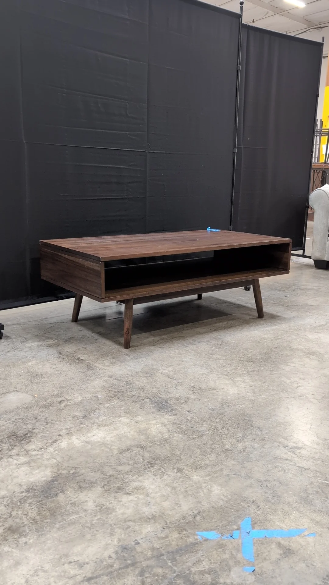 Modern Dark Brown Rectangular Coffee Table - Image 3