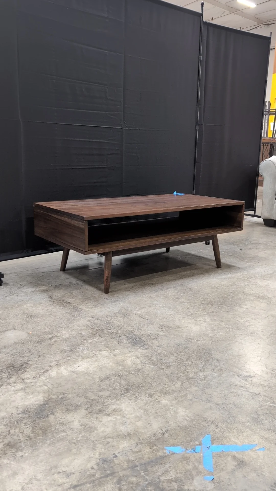 Modern Dark Brown Rectangular Coffee Table - Image 4