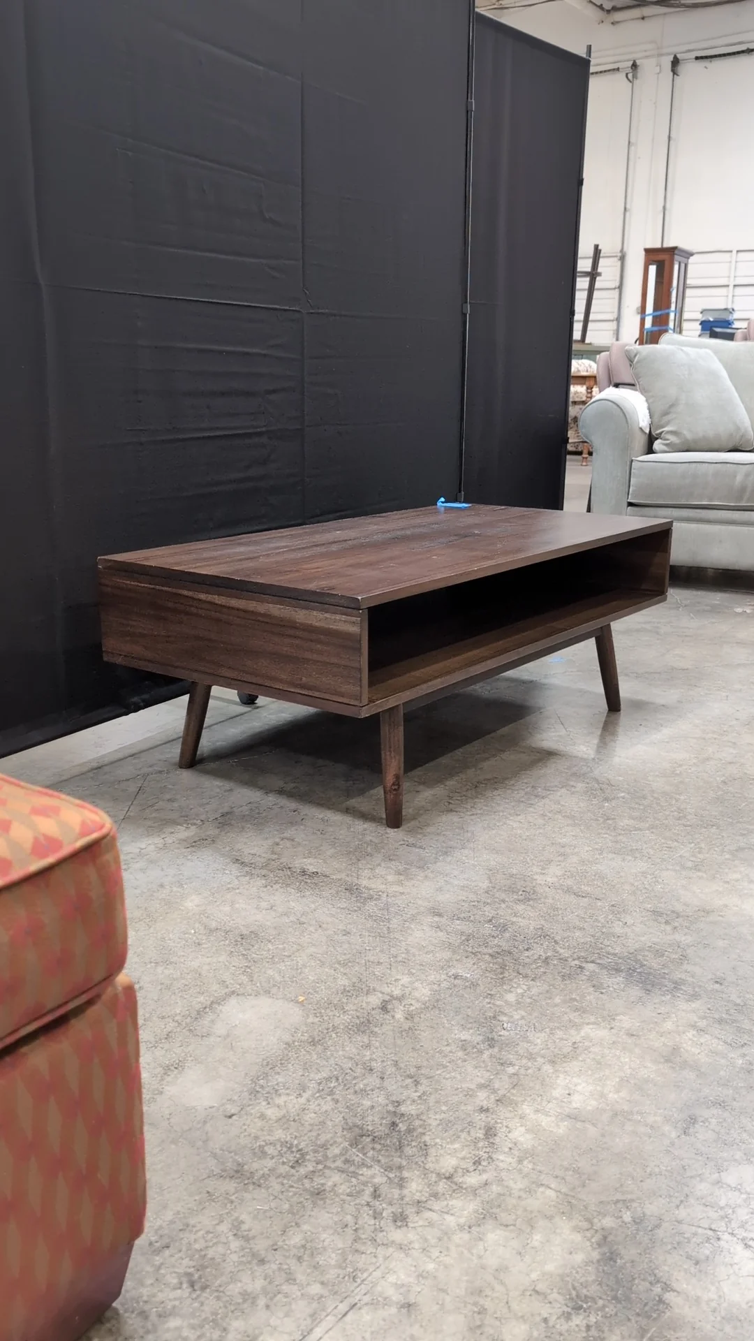 Modern Dark Brown Rectangular Coffee Table - Image 5