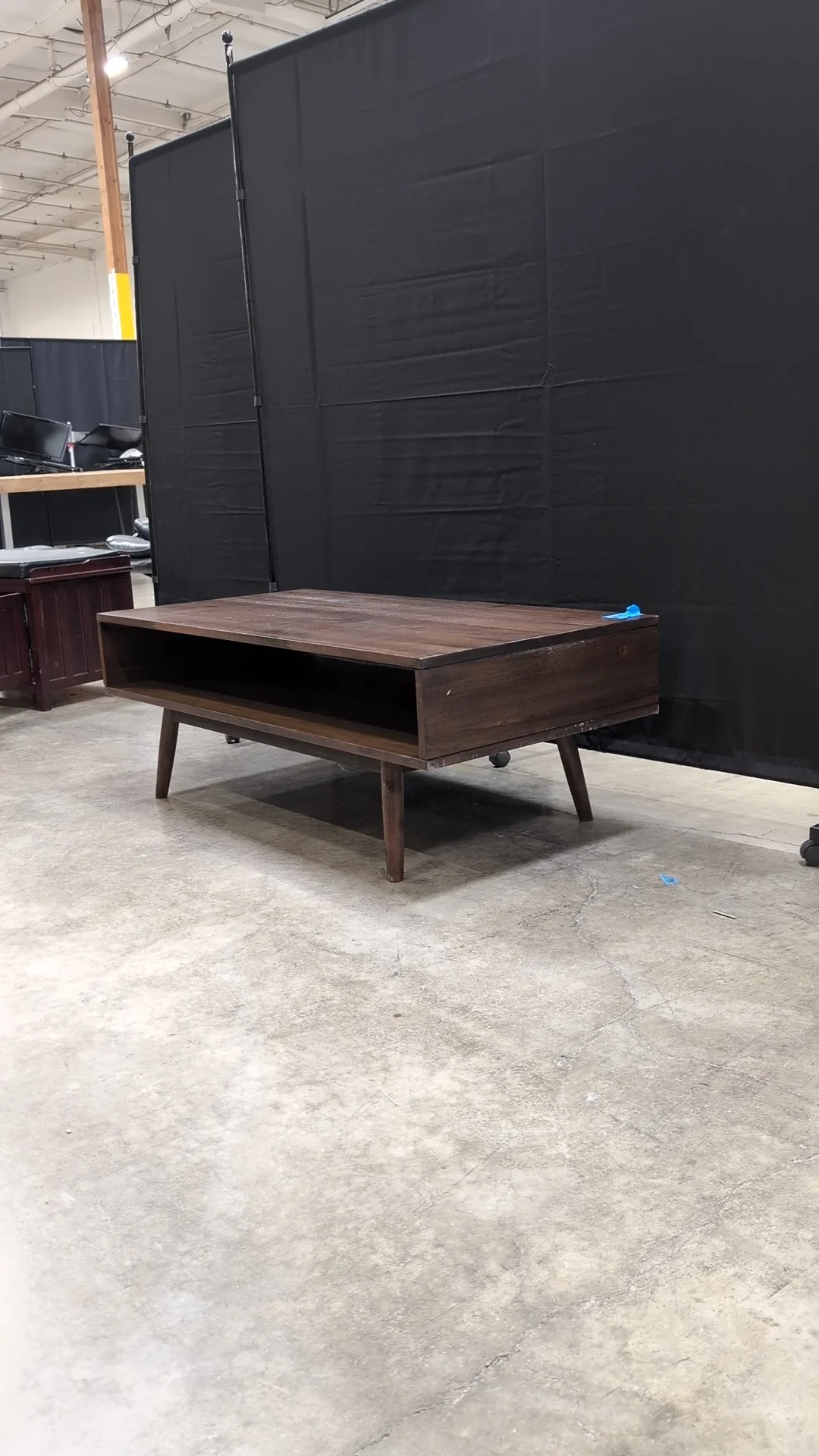 Modern Dark Brown Rectangular Coffee Table - Image 7