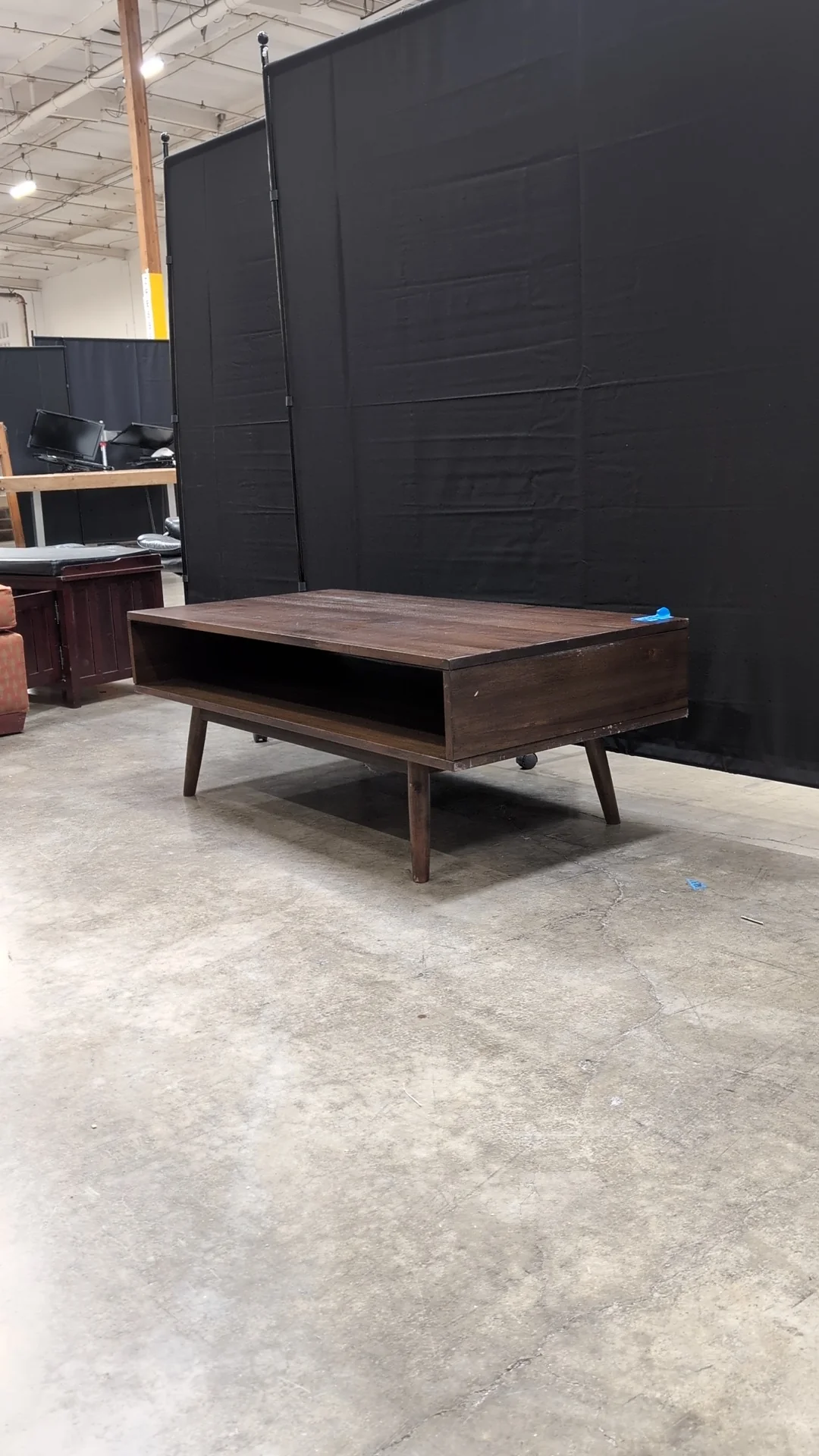 Modern Dark Brown Rectangular Coffee Table - Image 9