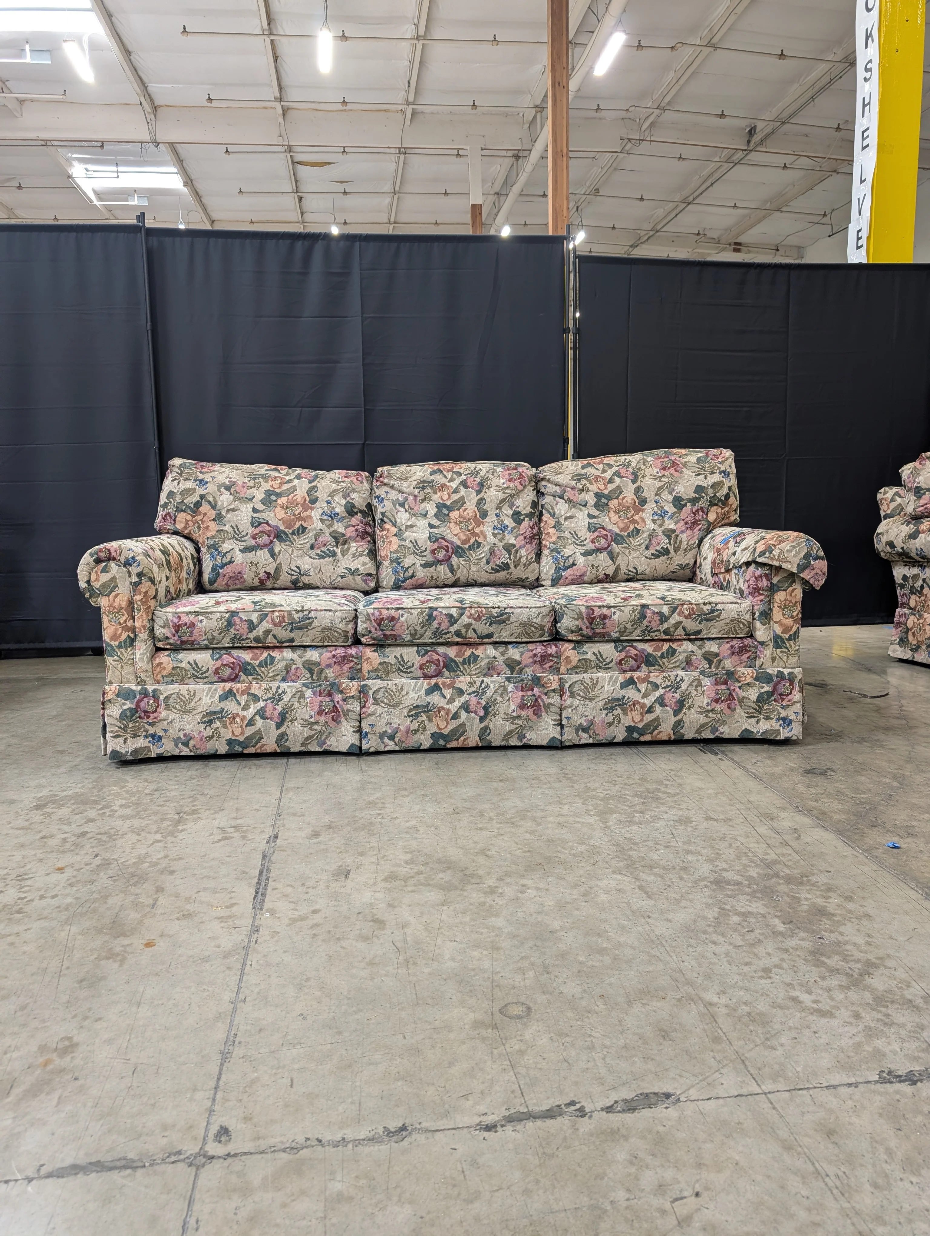 Lane Upholstery Botanical Print Three-Seat Sofa - Image 2