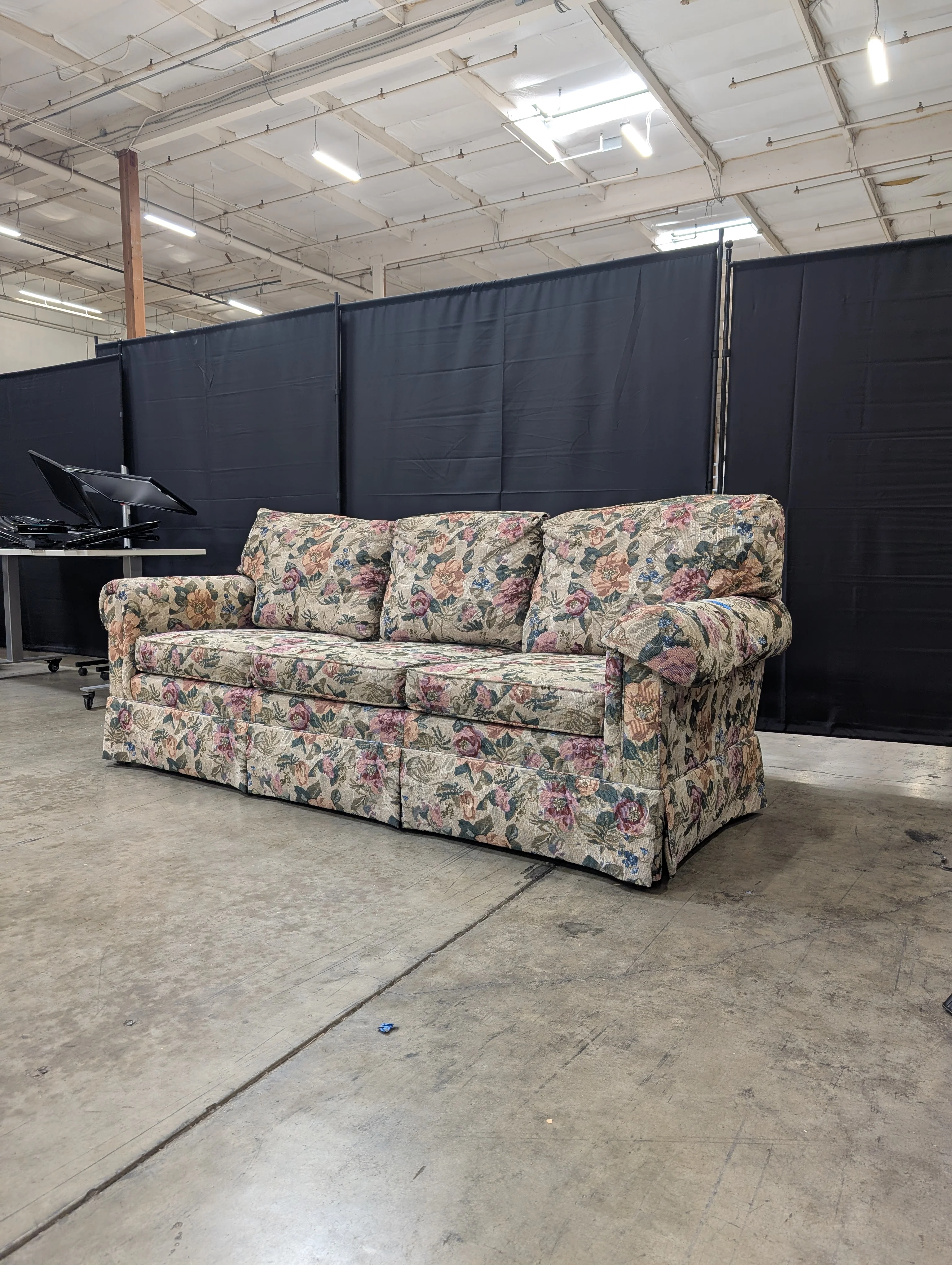 Lane Upholstery Botanical Print Three-Seat Sofa - Image 3