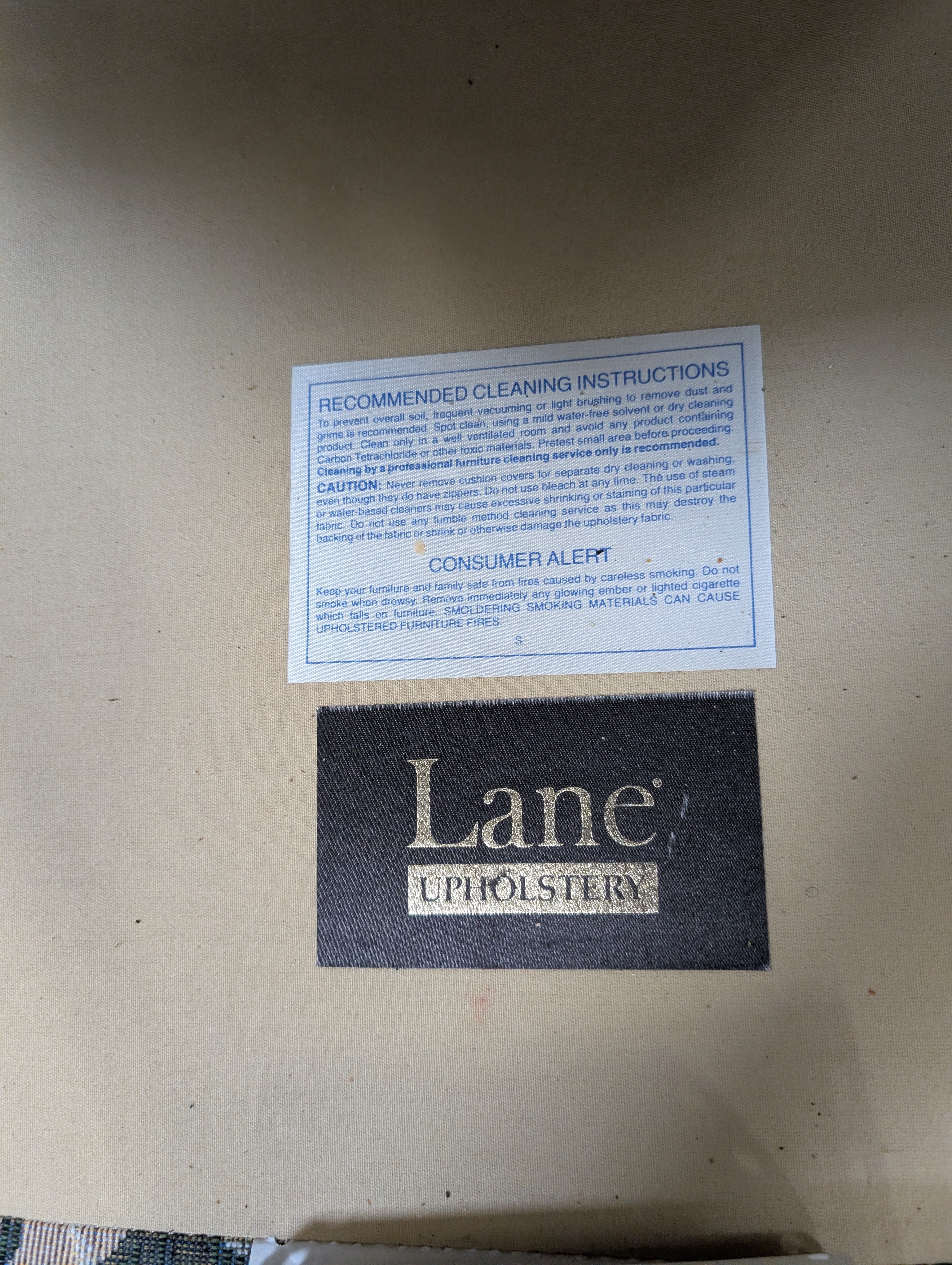 Lane Upholstery Botanical Print Three-Seat Sofa - Image 4