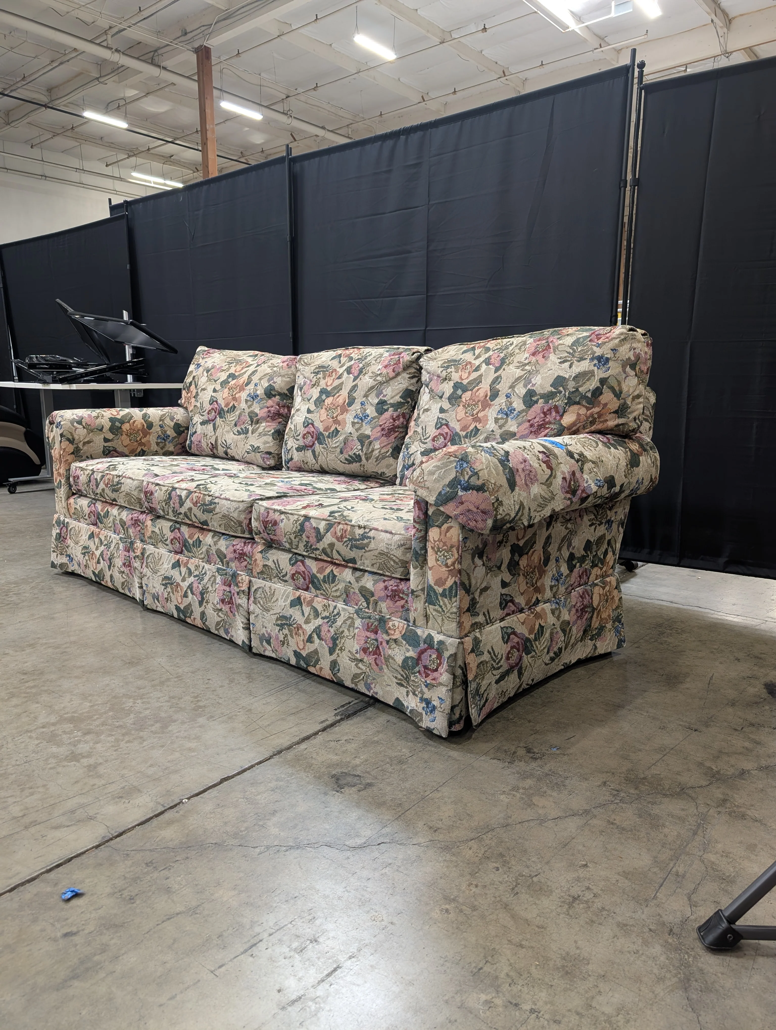Lane Upholstery Botanical Print Three-Seat Sofa - Image 5