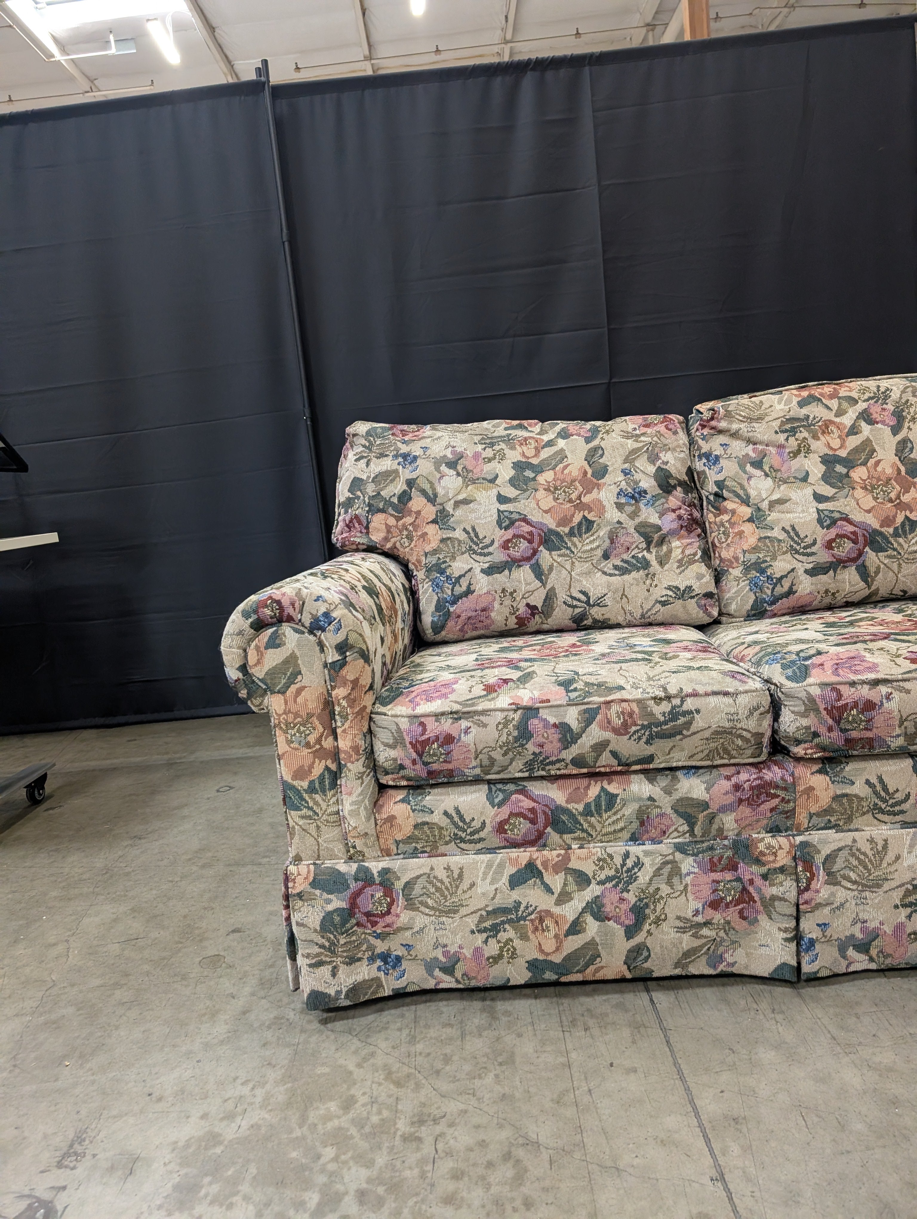 Lane Upholstery Botanical Print Three-Seat Sofa - Image 7