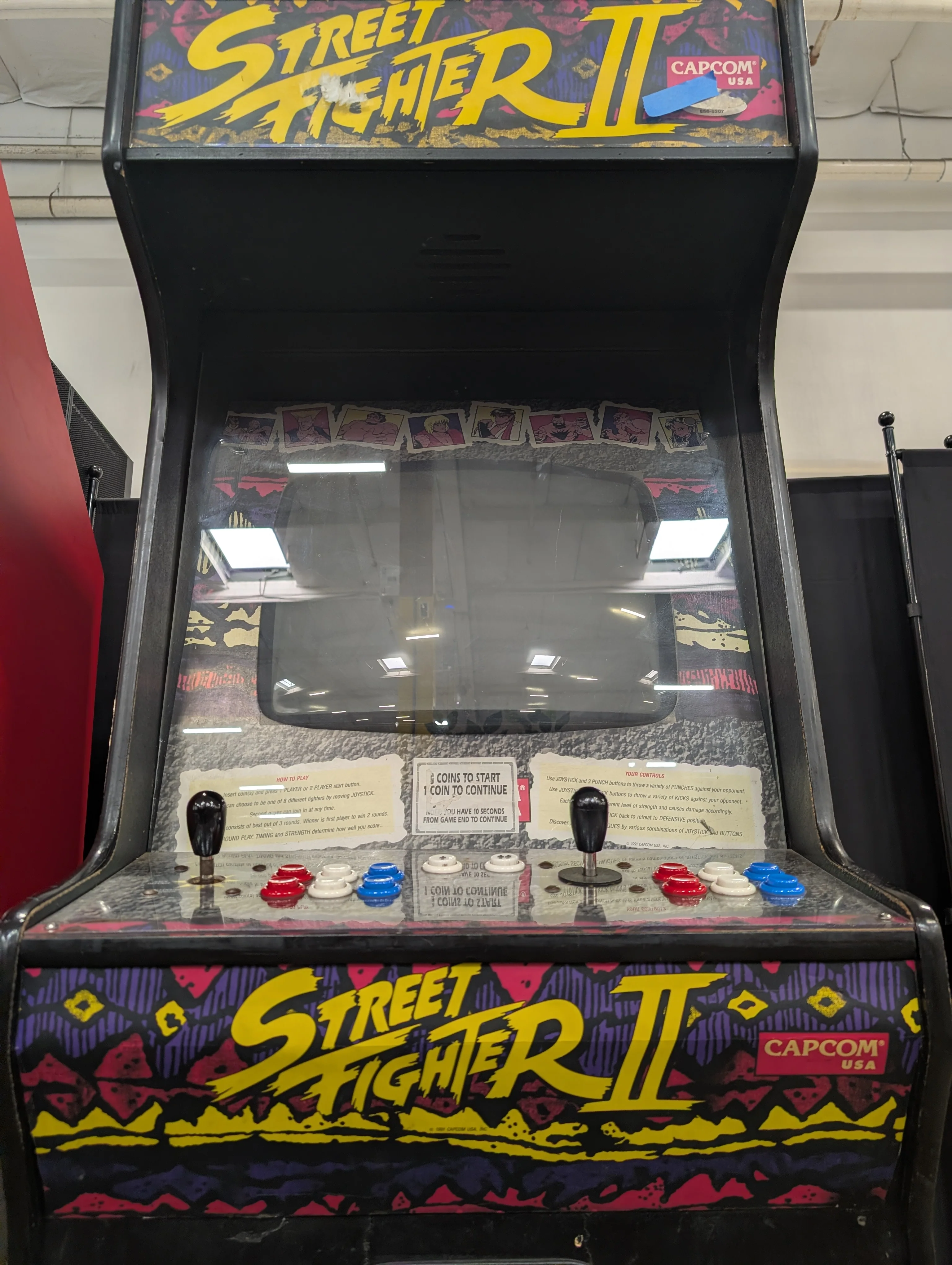 Vintage Capcom Street Fighter II Arcade Game Cabinet - Image 10