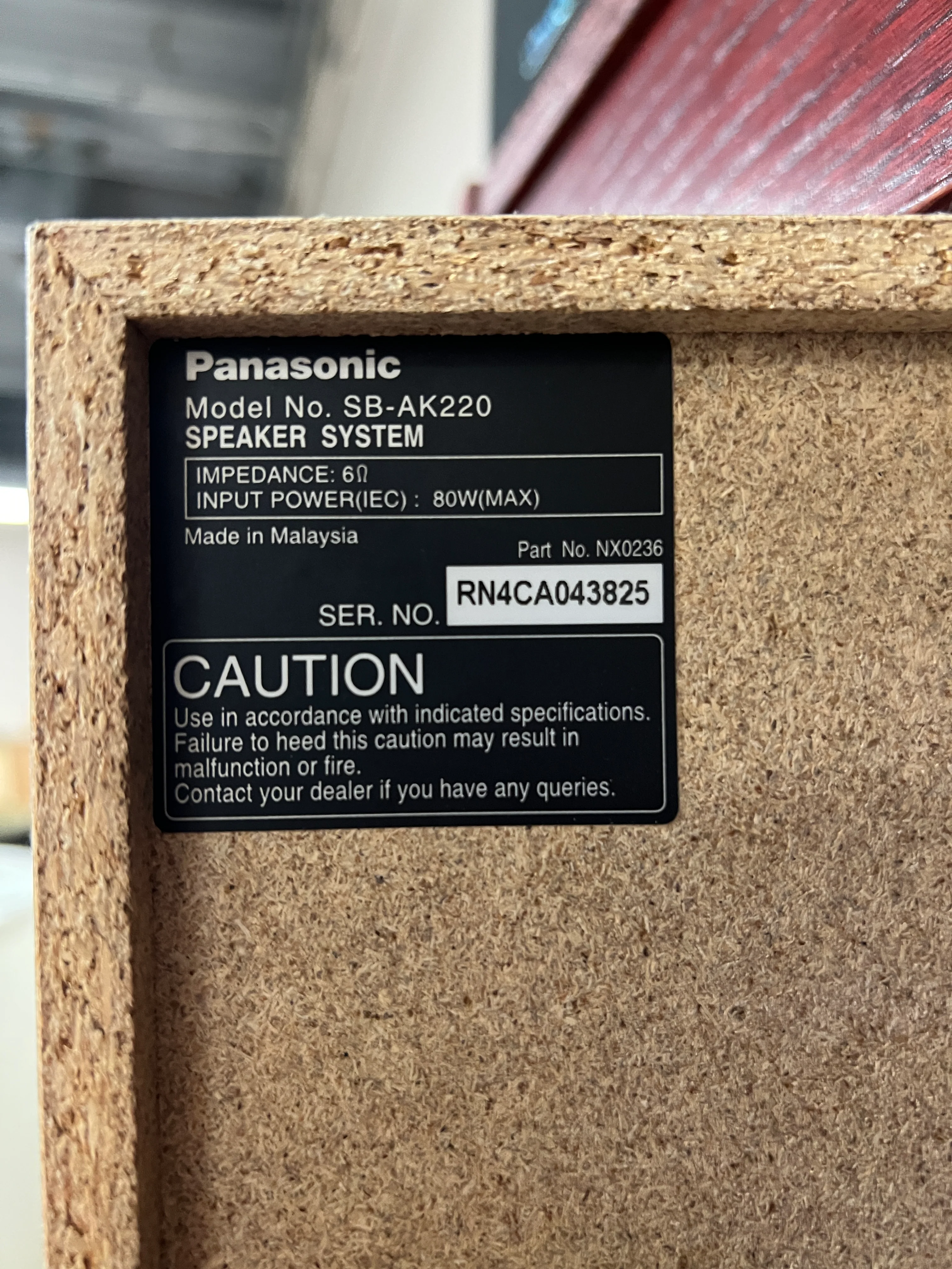 Panasonic 5-CD Changer SB-AK220 with Speakers - Image 6