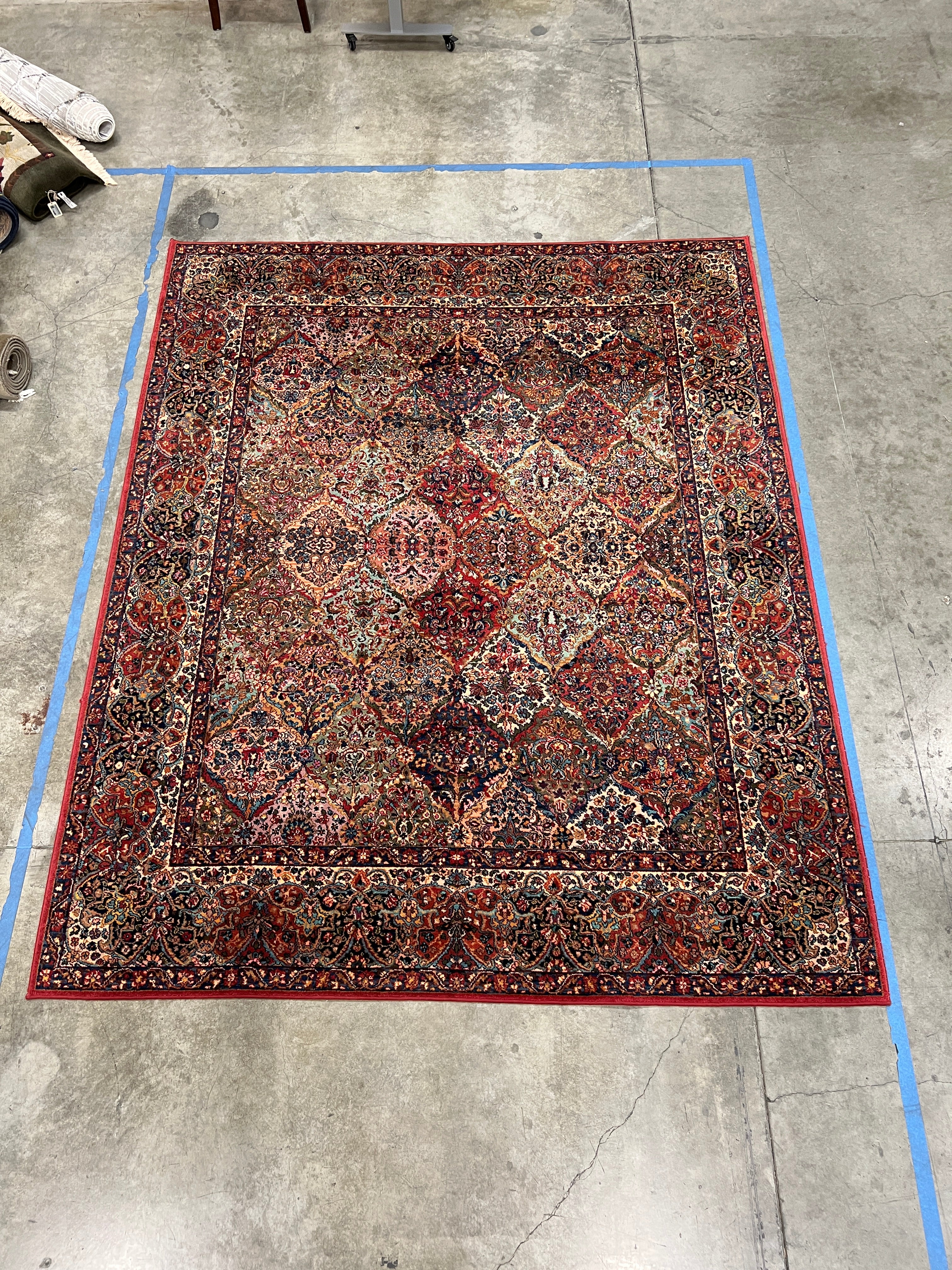 8'8" x 10'6" Karastan Rug Multicolor panel Kirman# 717 Original 700 Series Wool Rug
