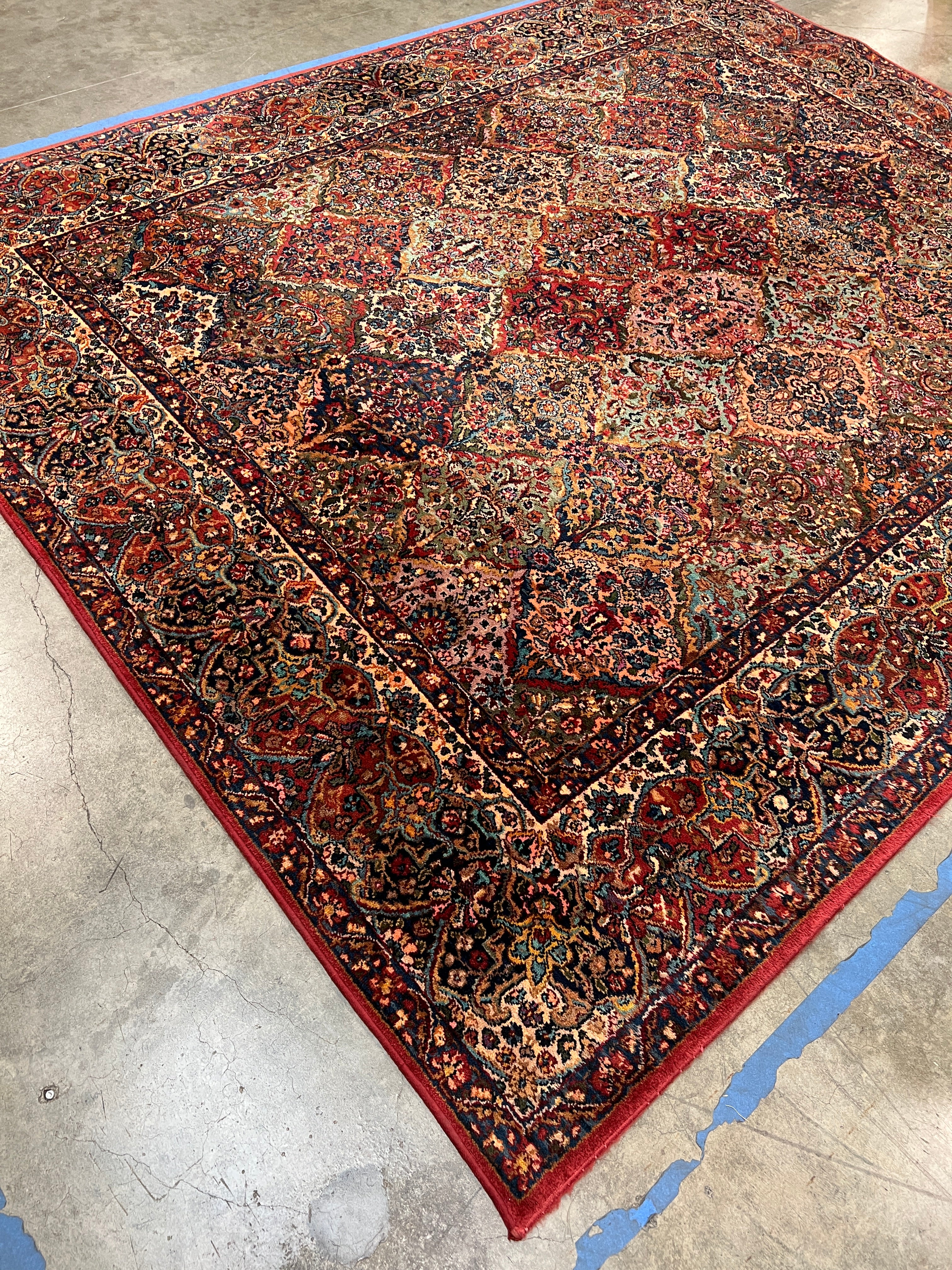 8'8" x 10'6" Karastan Rug Multicolor panel Kirman# 717 Original 700 Series Wool Rug - Image 3