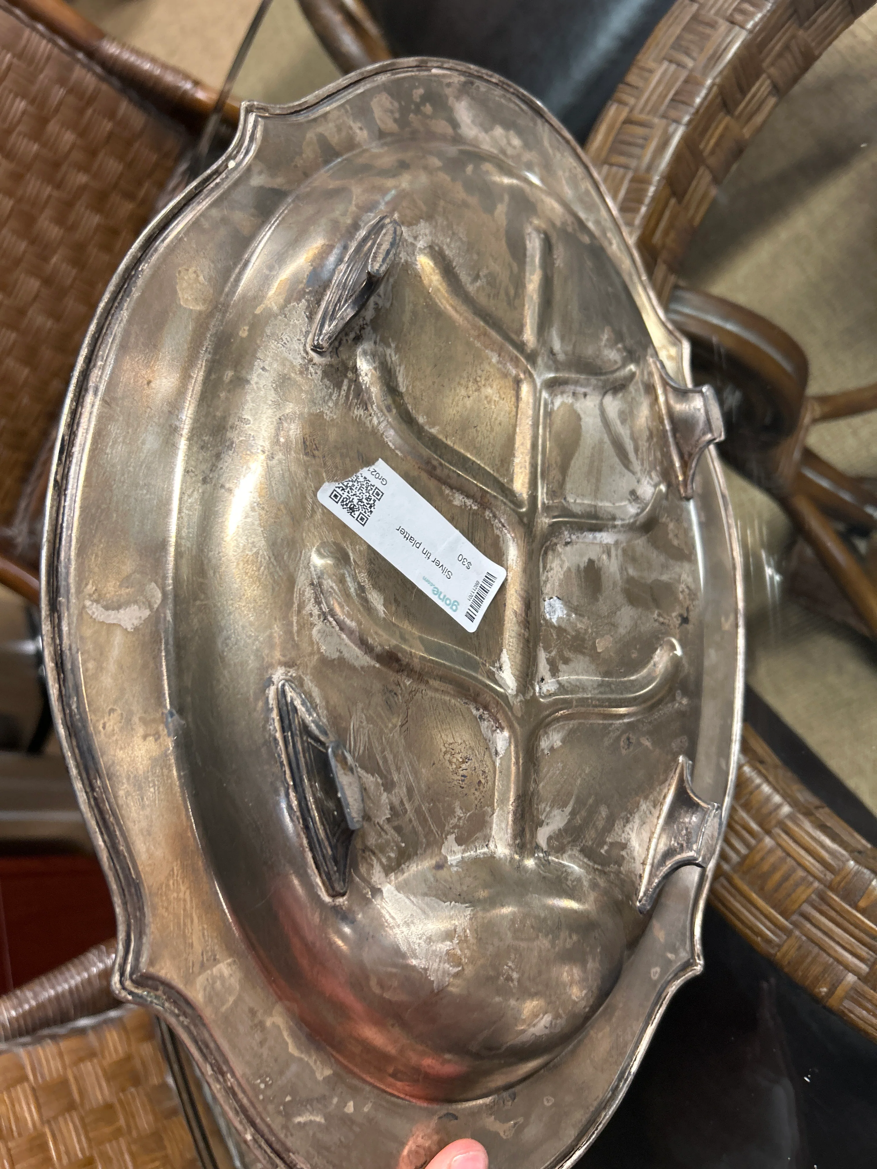 Silver Tin Platter - Image 3