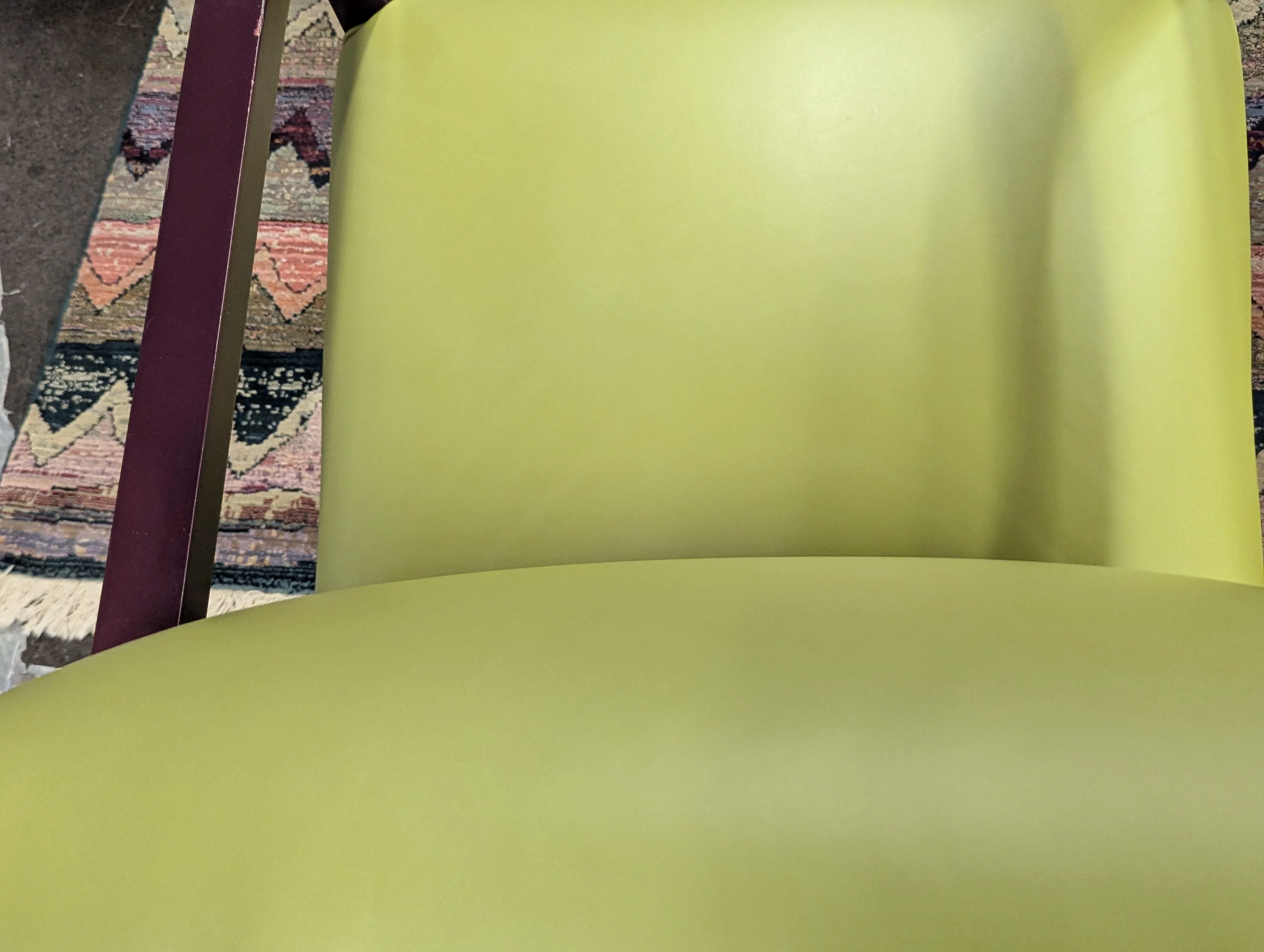 Swaim Green Leather Accent Chair - Image 4