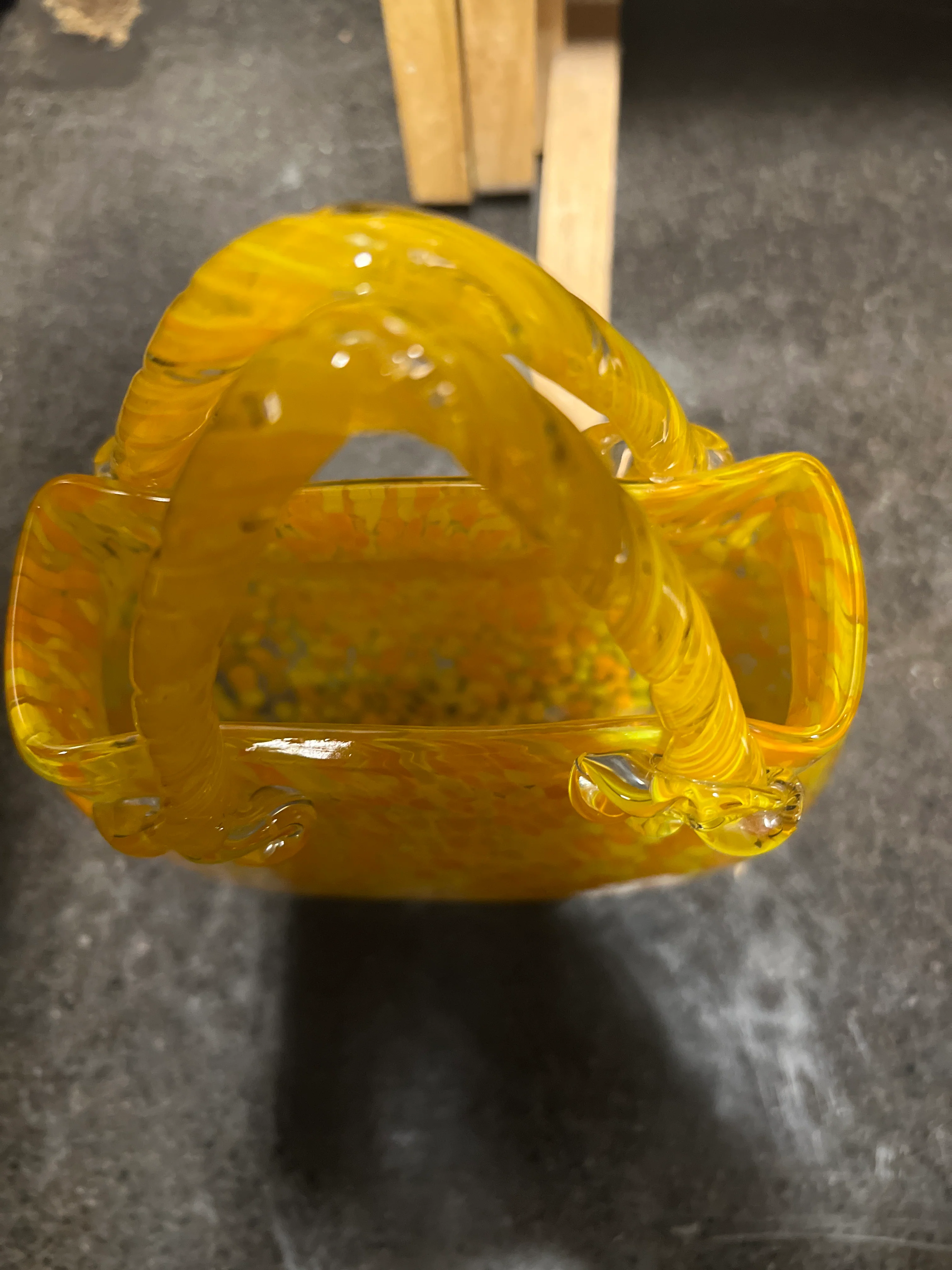 Yellow And Orange Decorative Glass Purse - Image 3